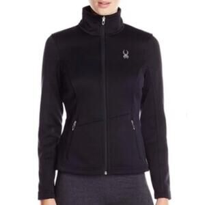 Spyder Virtue Full-Zip Core Sweater Women's Black Ribbed Sweater Jacket Small